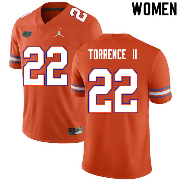 Women #22 Rashad Torrence II Florida Gators College Football Jerseys Sale-Orange